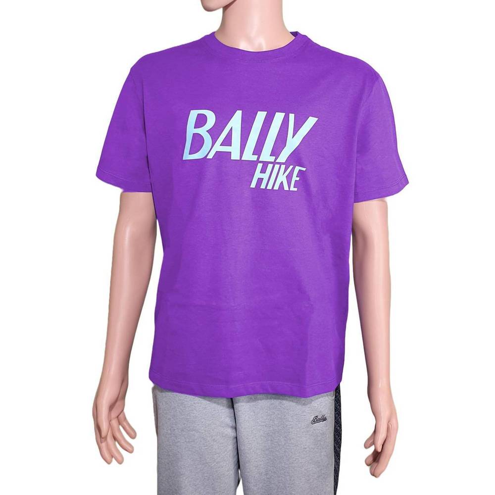 NEW BALLY men's short sleeve hike logo t-shirt in mirtillo